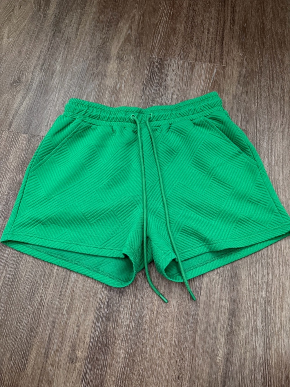 Women's Green Drawstring Casual Shorts